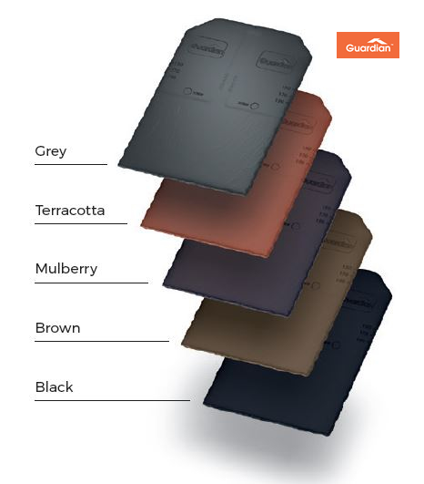 This stunning warm roof system is available in these vibrant colours